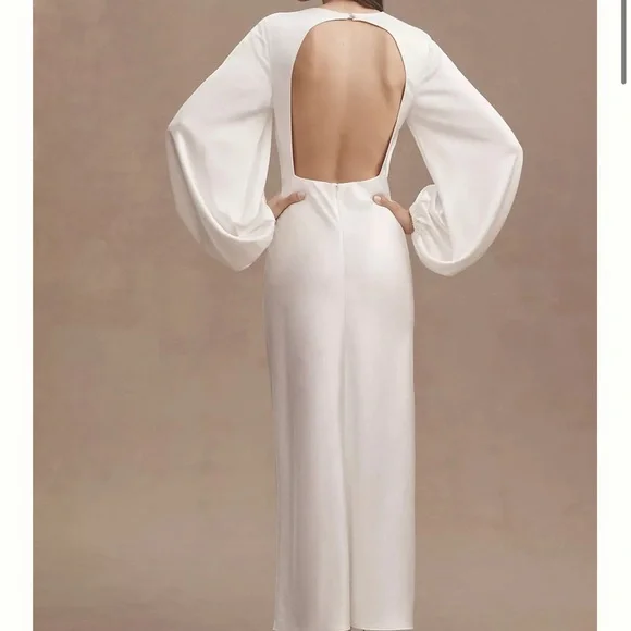 Anthropologie Signigicant Other Demi Midi Long Sleeve Open Back Dress Size 8 NWT Dresses